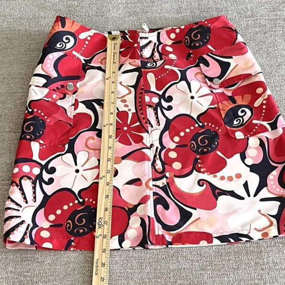 Marc Aurel Womens Size 38 A-Line Knee-Length Flower Print Skirt‎ Pockets Lined - Picture 2 of 10